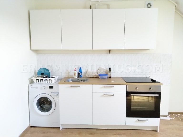 Vue sur les toits de la vieille ville de Vilnius depuis la fenêtre de toit en été