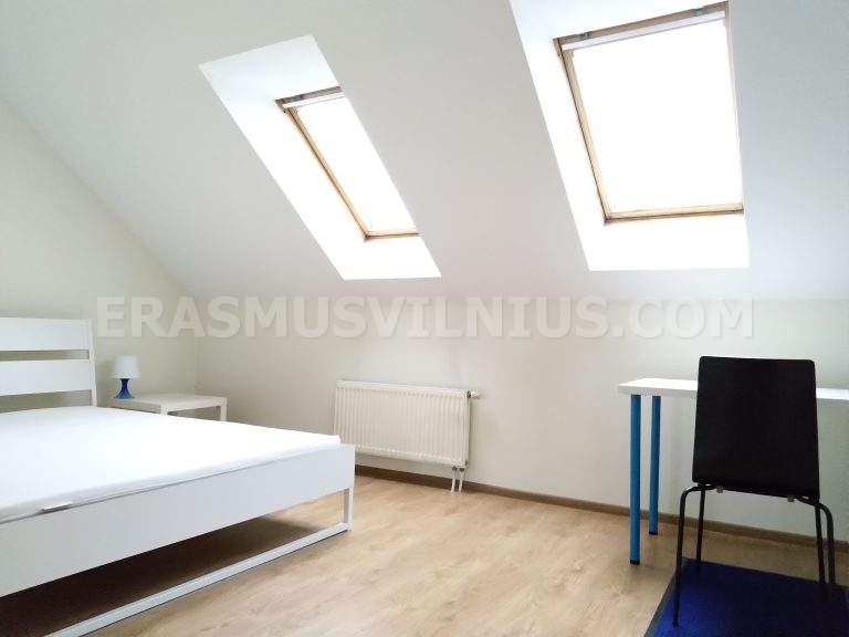 Vue d'ensemble de la cuisine partagée dans l'appartement 6 chambres, vieille ville de Vilnius