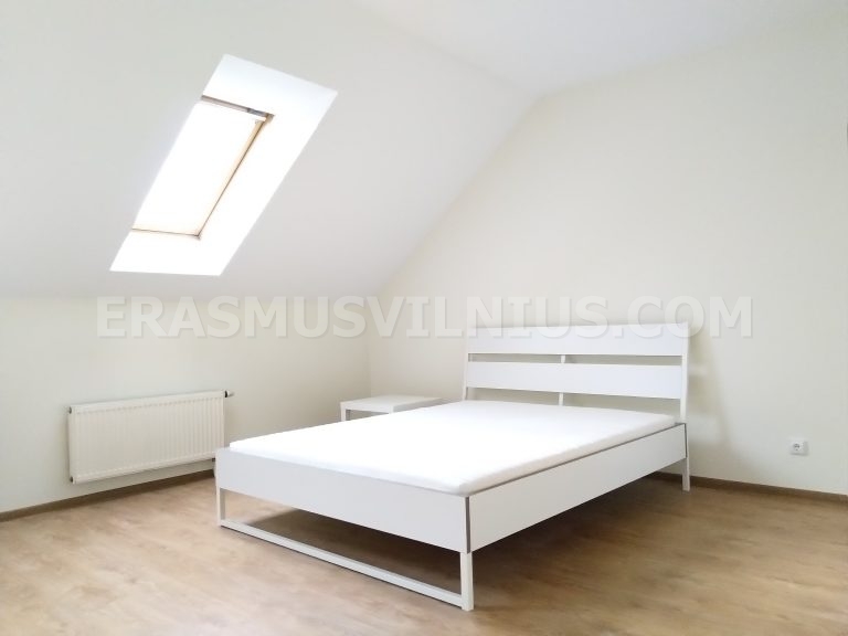 Cabine de douche avec porte vitrée dans l'appartement étudiant