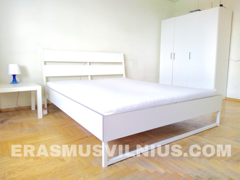 Salle de bain avec cabine de douche et machine à laver dans l'Appart. 3 d'Erasmus Vilnius